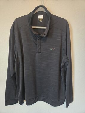 Greg Norman Collection Dark Charcoal Long-Sleeve Snap Collar Pullover